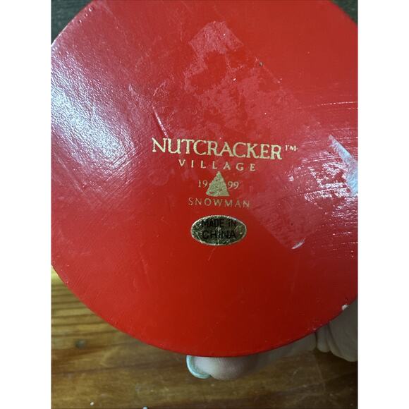 Vintage Nutcracker Village 1999 Snowman Nutcracker 9” Tall - Picture 5 of 5